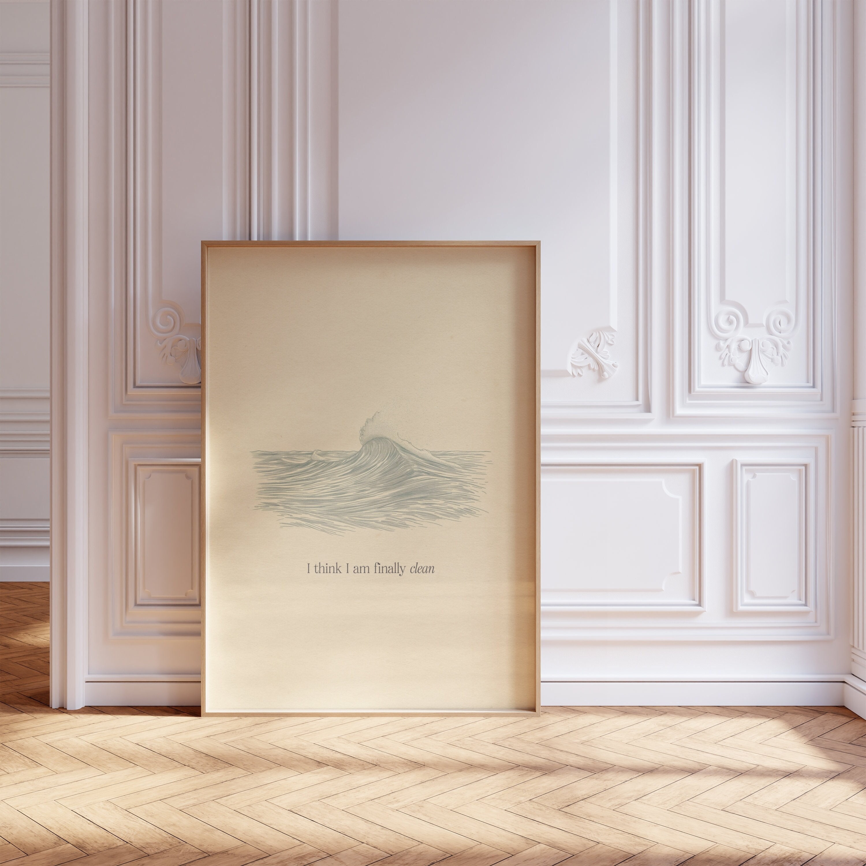I Think I Am Finally Clean Digital Print | Music Wall Art | Aesthetic Prints | Taylor Art | Bedroom Decor | Minimal Print | 1989 Print