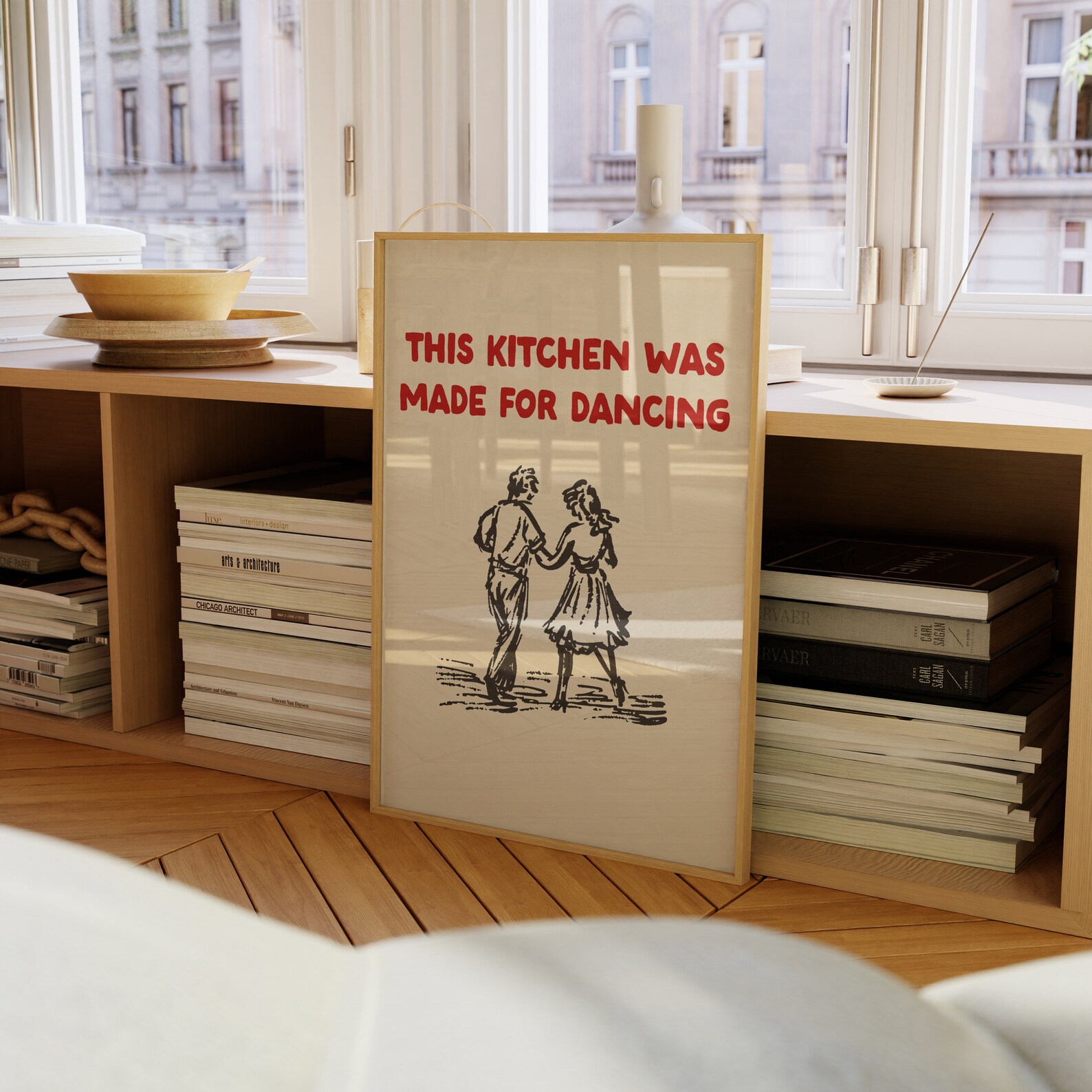 kitchen wall art set of 6 fun foodie prints this... This Kitchen is Made for Dancing Modern Kitchen Print New Home Gift ...