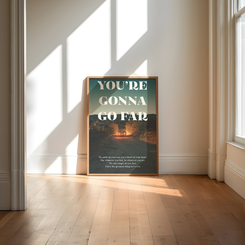 Noah Kahan Inspired Digital Print You're Gonna Go Far Etsy UK