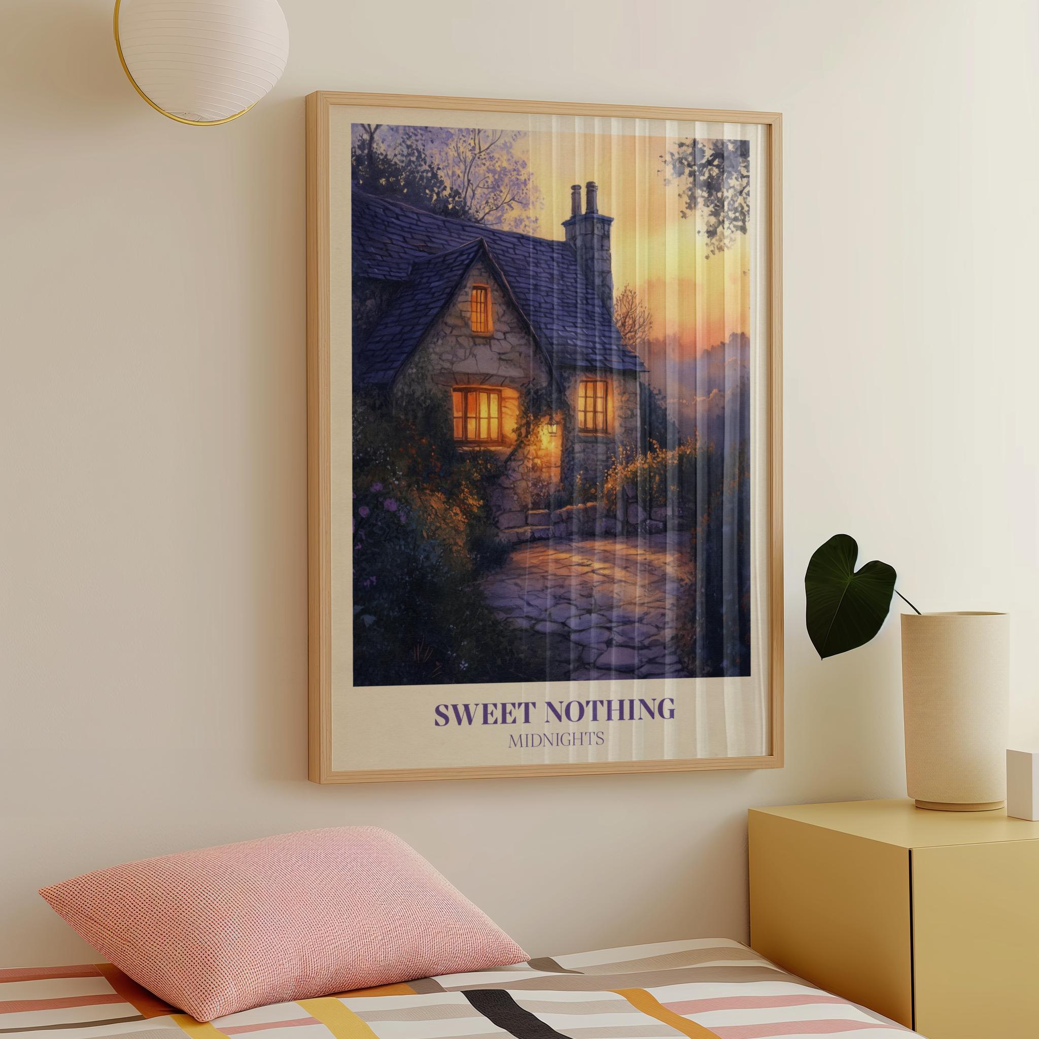 Sweet Nothing | Music Wall Art | Aesthetic Print | Midnights Print |  Bedroom Print | Watercolour Art | Girly Wall Art | Eras Print - Etsy