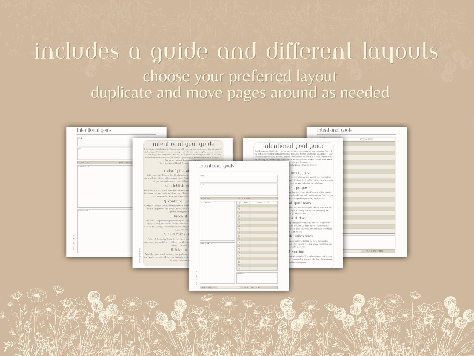 Intentional Goal Setting Guide + Worksheet | Digital or Printable ...
