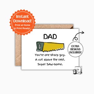 Karte zum Vatertag | Papa Karte | Freund-Karte | Baumeister Handyman Karte | Sohn Karte | Werkzeugkarte | Sah Karte | Lustige Vatertagskarte | Werkzeugspiel