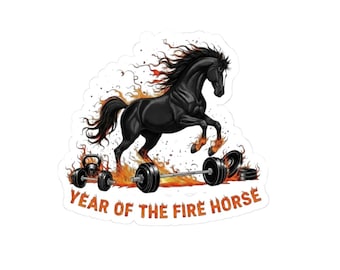 Year of the Fire Horse Fitness Sticker | Chinese New Year 2026