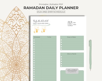 2025 Ramadan Daily Planner, Prayer Tracker, Islamic Planner, Muslim Planner, Ramadan Journal, Digital Planner for Ramadan, Goodnotes Planner