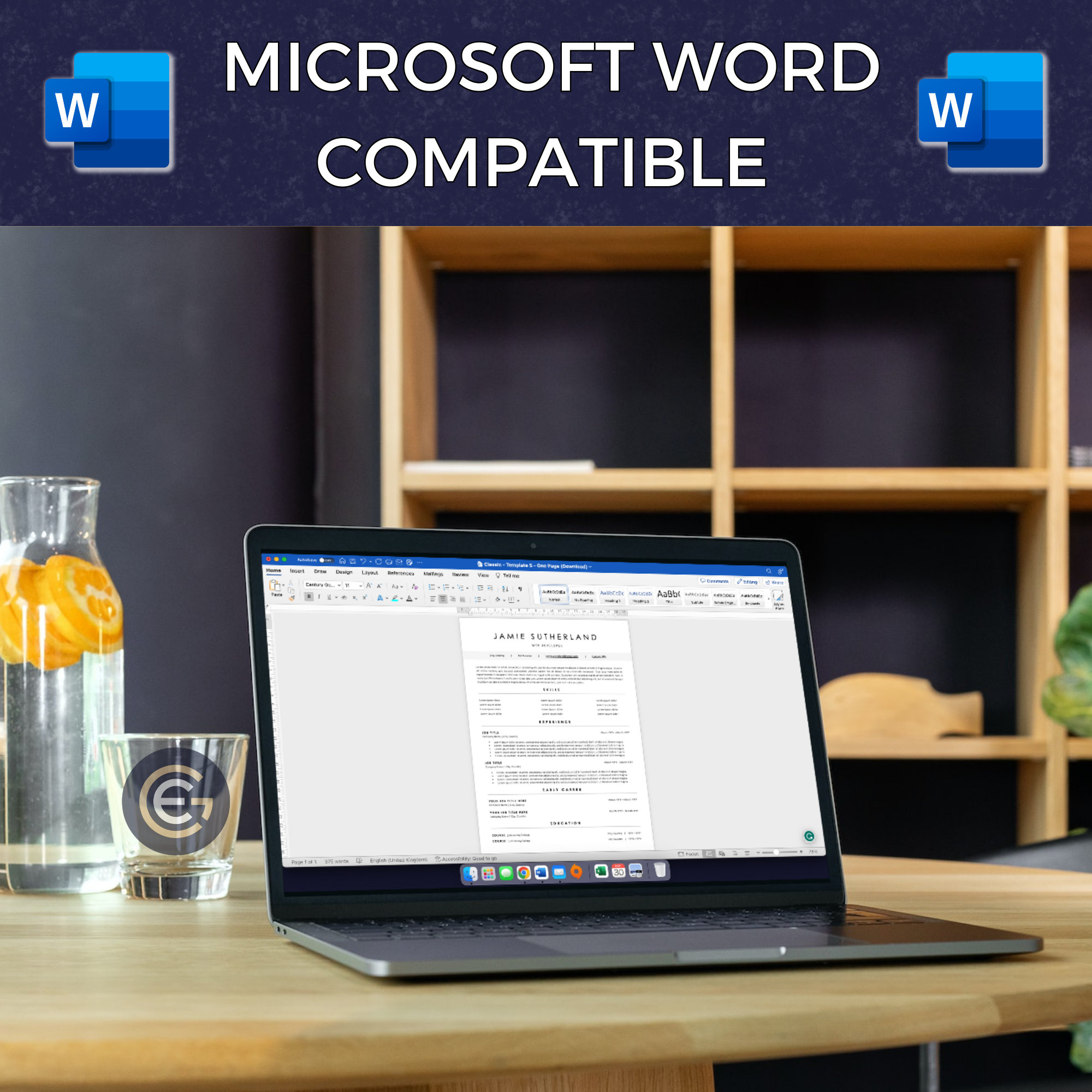Professional CV Design Template for Word CV Templates Cv - Etsy