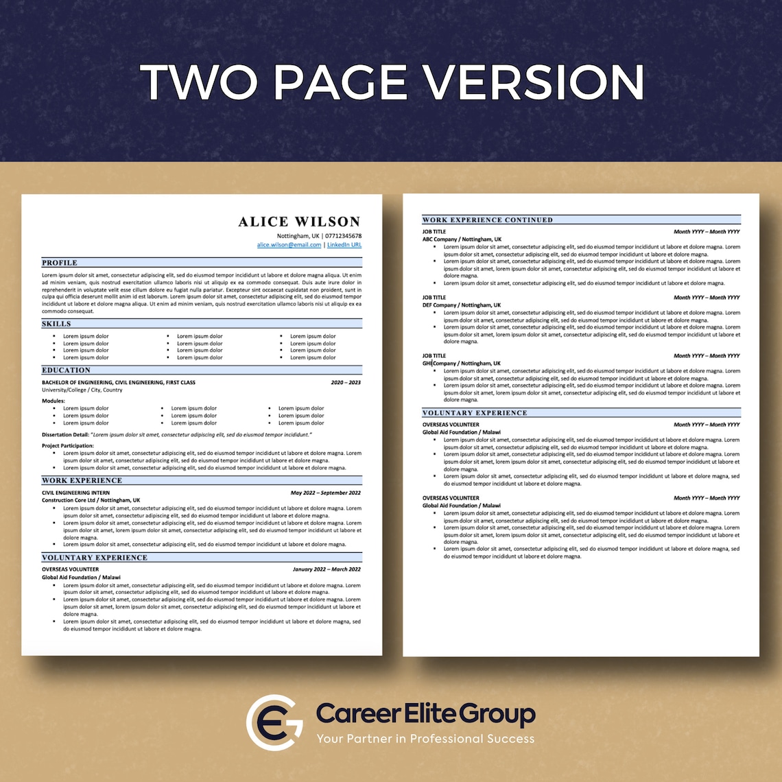 CV Template Cv Template Uk Cv Template Word Cv Template - Etsy