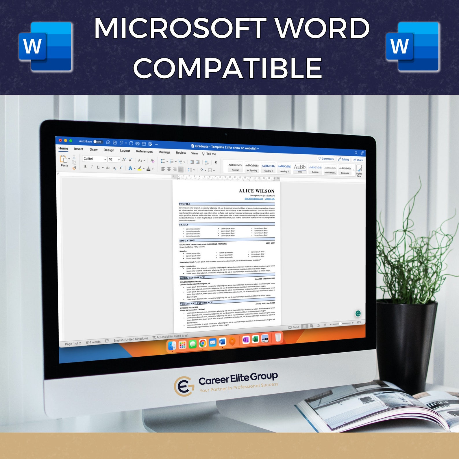 CV Template Cv Template Uk Cv Template Word Cv Template - Etsy