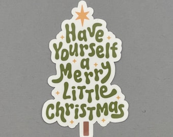 Cute Tree Christmas Sticker | Winter Sticker | Merry Christmas Sticker | Cute Christmas Sticker | Water Resistant Sticker