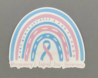 Pregnancy & Infant Loss Awareness Rainbow Sticker | Pregnancy and Infant Loss Sticker | Water Resistant Sticker