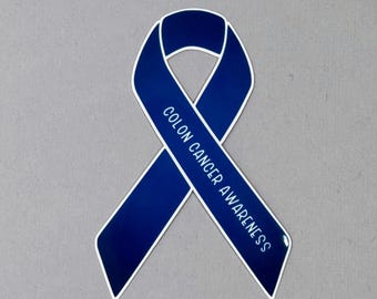 Colon Cancer Awareness Ribbon Sticker | Colon Cancer Sticker | Colon Cancer Awareness | Water Resistant Sticker