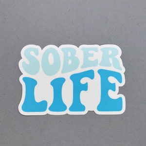 Sober Life Sticker | Sober Gift | Sobriety Gift | Sobriety Gift for her | Sobriety gift for him | Retro | Water Resistant Sticker