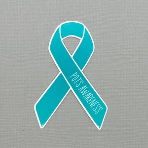 POTS Awareness Ribbon Sticker | Postural Orthostatic Tachycardia Syndrome Awareness | POTS Sticker | | POTS Awareness | Water Resistant