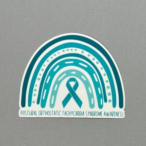 Postural Orthostatic Tachycardia Syndrome - POTS Awareness Rainbow Sticker | POTS Awareness | POTS Sticker | Water Resistant Sticker
