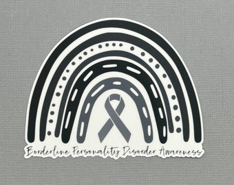Borderline Personality Disorder Awareness Rainbow Sticker | BPD Awareness | BPD Sticker | Mental Health Awareness | Water Resistant