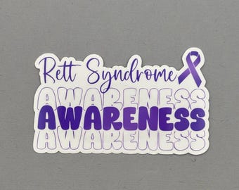 Rett Syndrome Awareness Sticker or Magnet | Water Resistant Sticker