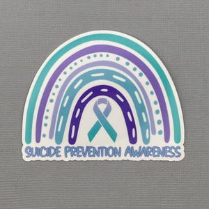 Suicide Prevention Awareness Rainbow Sticker | Suicide Prevention Awareness | Suicide Awareness Sticker | Water Resistant Sticker