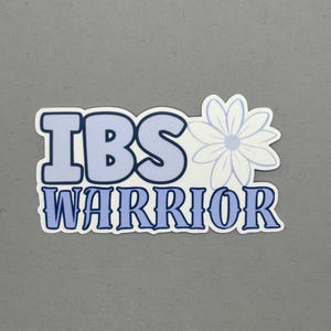 Irritable Bowel Syndrome Warrior Flower Sticker | IBS Awareness | IBS Sticker | Irritable Bowel Syndrome Awareness | Water Resistant