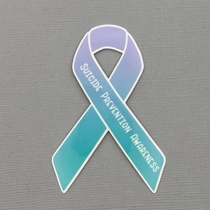Suicide Prevention Awareness Ribbon Sticker | Suicide Prevention Awareness | Suicide Awareness Sticker | Water Resistant Sticker