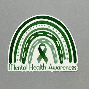 Mental Health Awareness Rainbow Sticker | Mental Health Awareness | Mental Health Sticker | Water Resistant Sticker