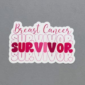 Breast Cancer Survivor Sticker | Breast Cancer Sticker | Breast Cancer Awareness | Water Resistant Sticker