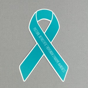 Postural Orthostatic Tachycardia Syndrome - POTS Awareness Ribbon Sticker | POTS Ribbon | POTS Sticker | Awareness | Water Resistant