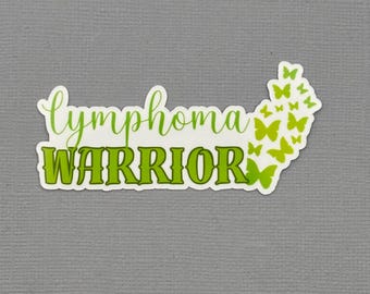 Lymphoma Warrior Butterflies Sticker or Magnet | Water Resistant Sticker
