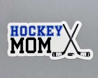 Hockey Mom Blue & Black Sticker | Gift for Mom | Gift for Her | Gift for Mother's Day | Hockey Mom | Gift for Hockey Fan | Water Resistant