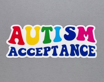 Autism Acceptance Sticker | Autism Sticker | Autism Awareness Sticker | Gift for teacher | Gift for Therapist | Water Resistant Sticker