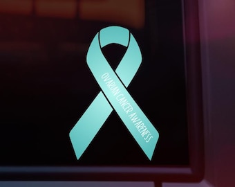 Ovarian Cancer Awareness Ribbon Car Decal | Ovarian Cancer Awareness | Ovarian Cancer Decal | UV & Waterproof Decal
