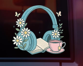 Audiobook Car Decal | Audiobook Decal | Bookish Decal | Book Decal | Cute Bookish Decal | UV & Waterproof Decal