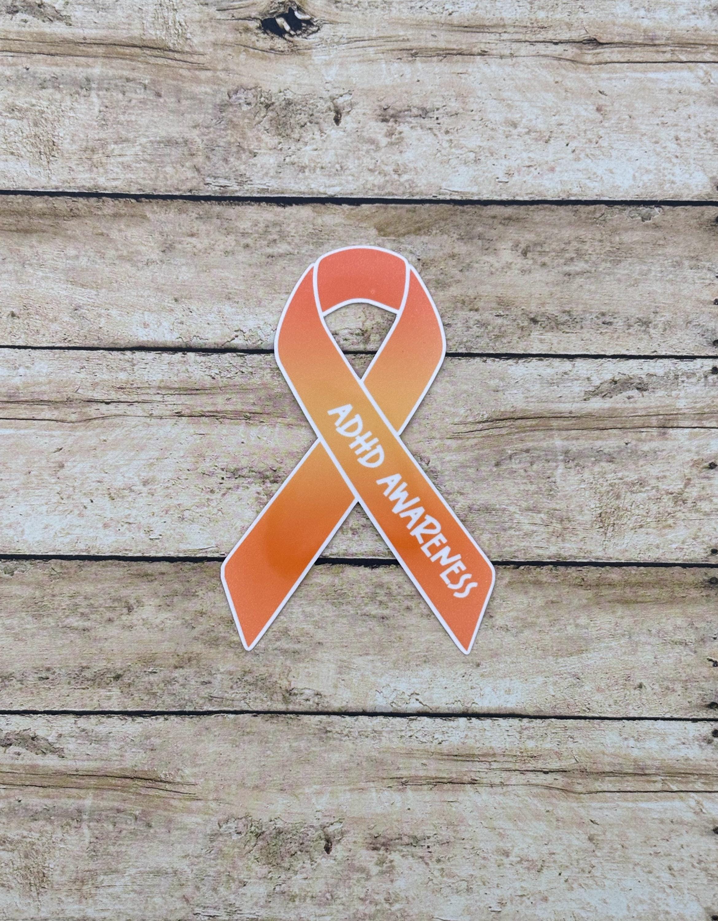 ADHD Awareness Ribbon Sticker | ADHD Awareness | ADHD Sticker | Water ...