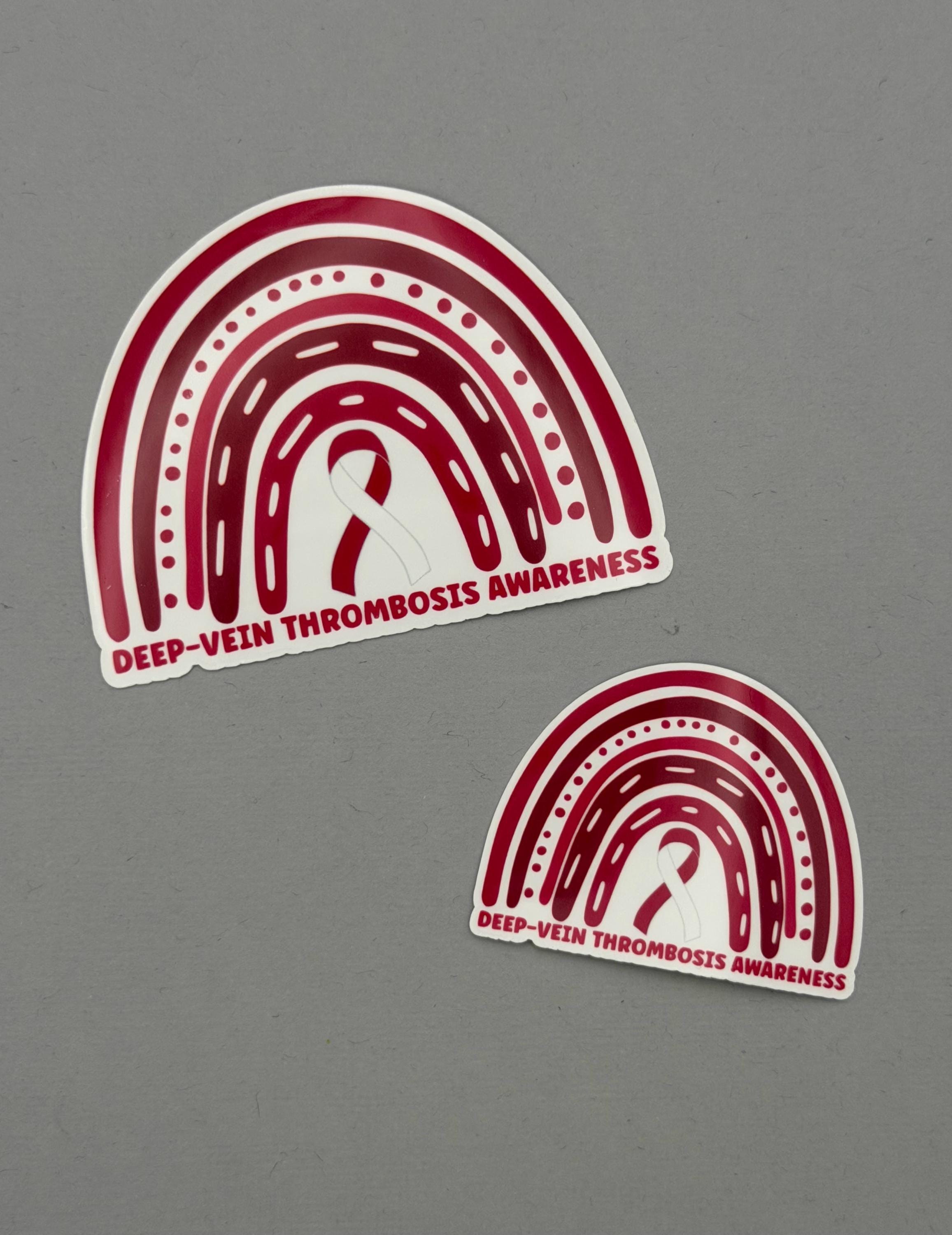 Deep Vein Thrombosis Awareness Rainbow Sticker | DVT | Water Resistant ...
