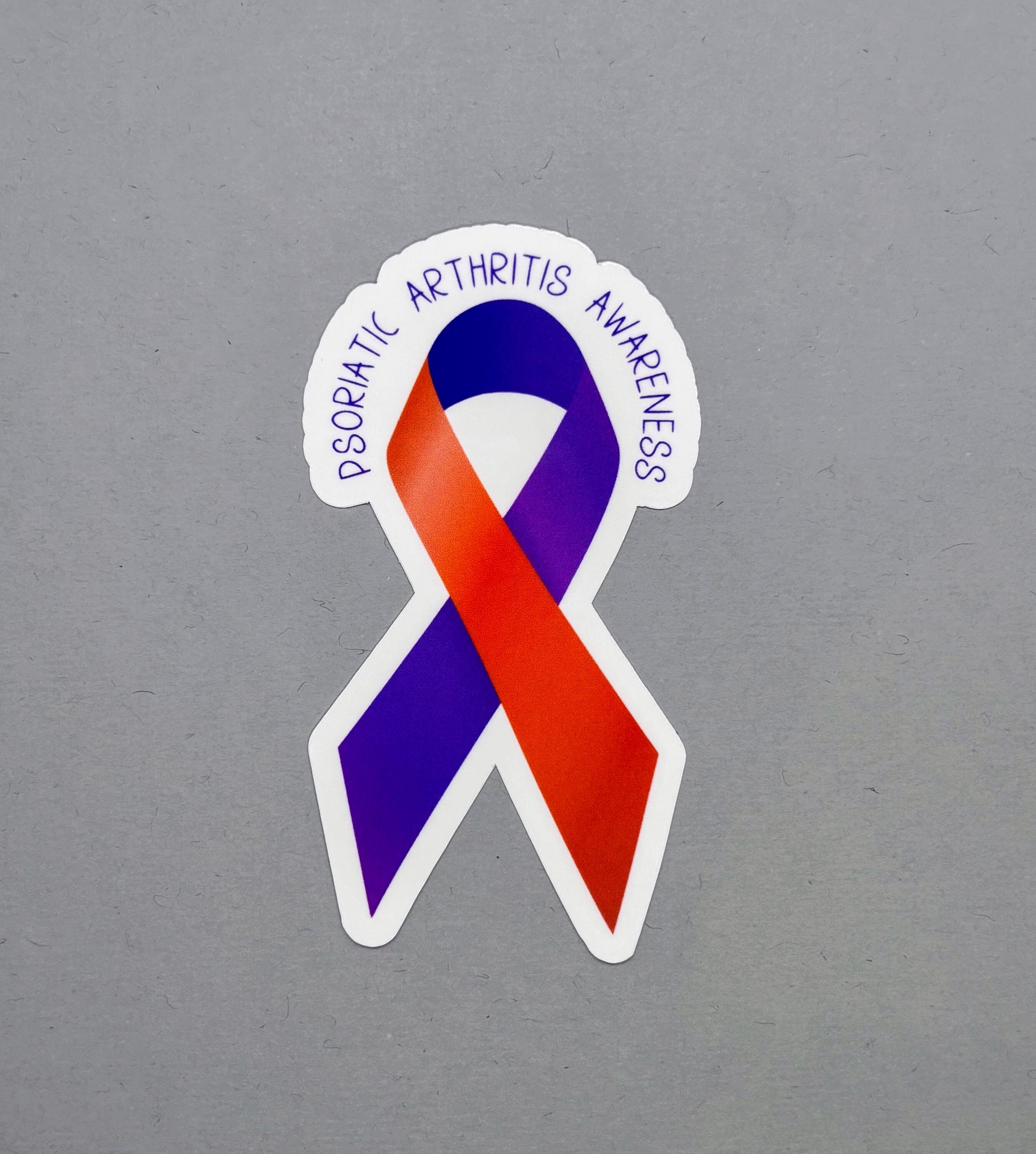 Autoimmune Support Ribbon Psoriatic Arthritis Awareness Ribbon Sticker | Autoimmune Disease ...