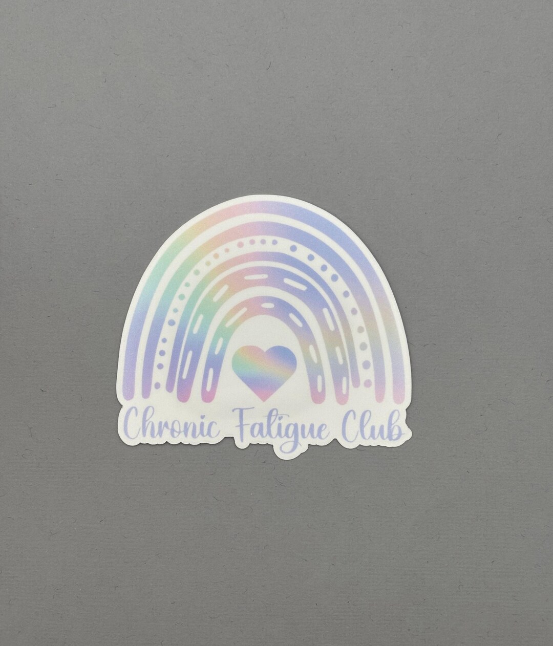 Chronic Fatigue Club Rainbow Sticker or Magnet | Water Resistant ...
