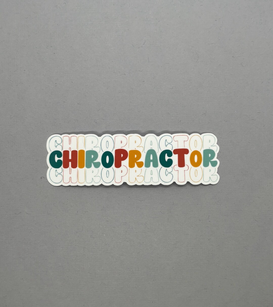 Chiropractor Neutral Colors Sticker | Chiropractor Gift | Chiropractor ...
