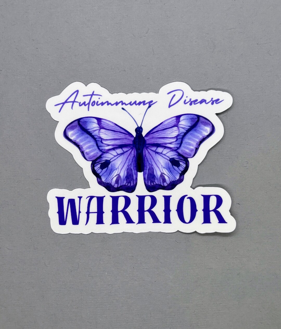Autoimmune Disease Warrior Butterfly Sticker | Autoimmune Disease ...