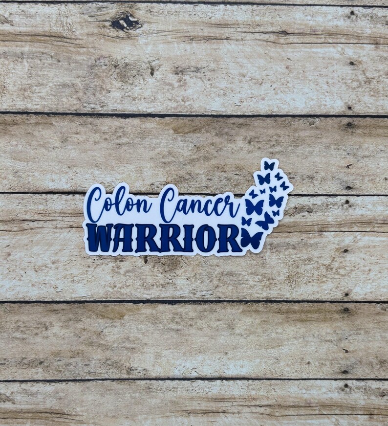 Colon Cancer Warrior Butterflies Sticker | Colon Cancer Sticker | Colon ...