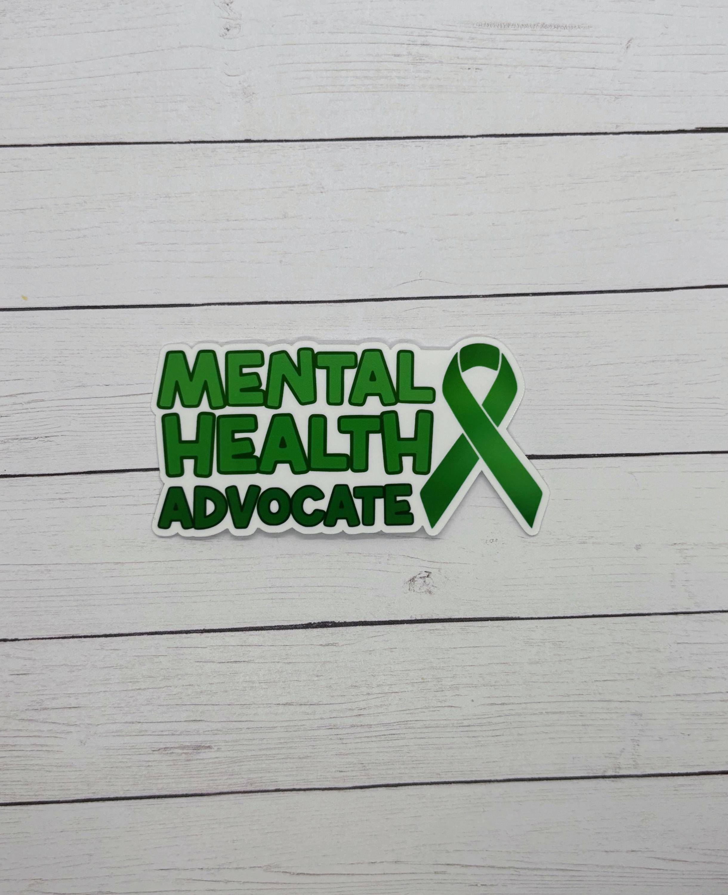 Mental Health Advocate With Ribbon Sticker | Mental Health Awareness ...