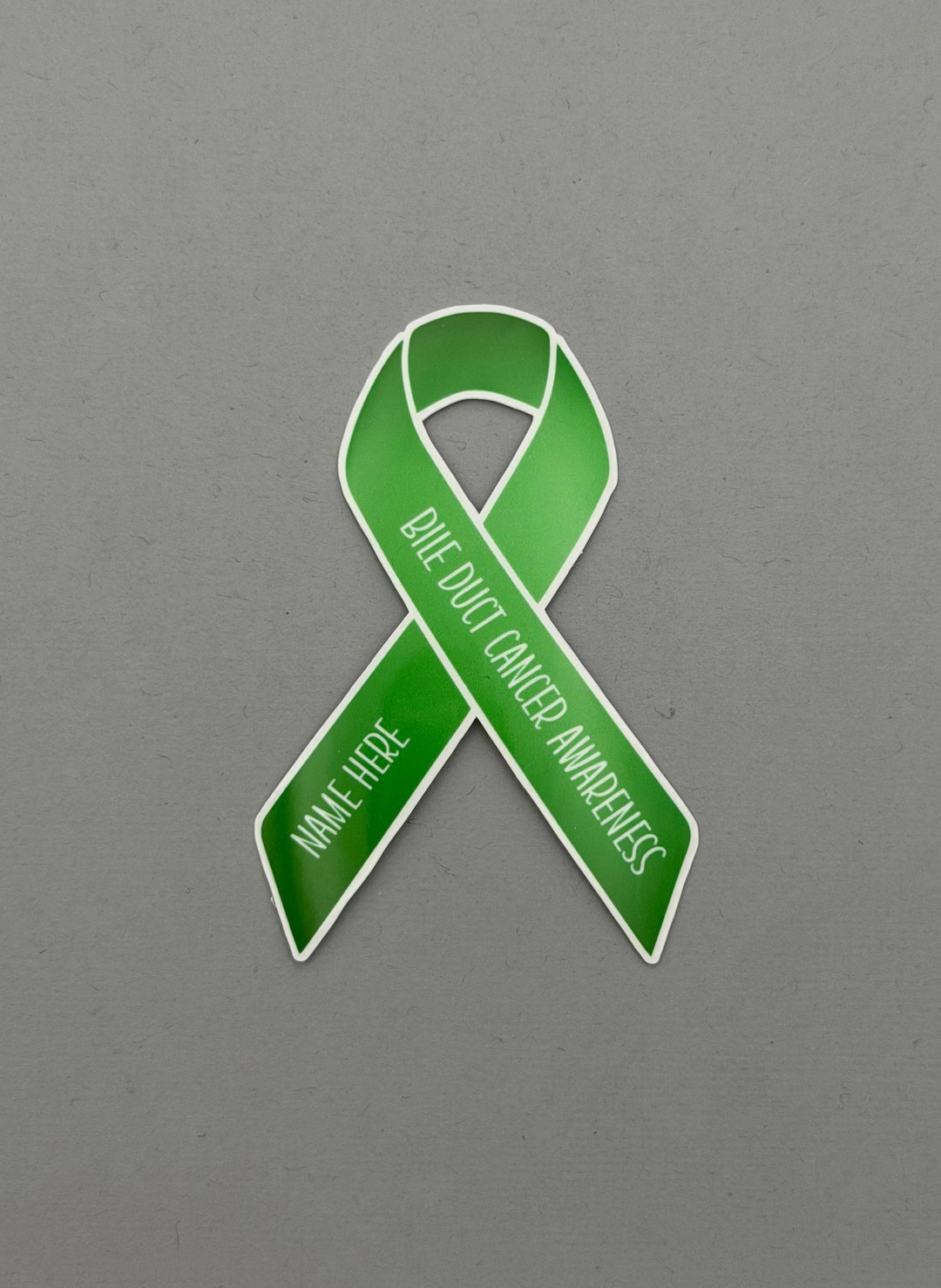 Bile Duct Cancer Awareness Custom Ribbon Sticker | Water Resistant ...