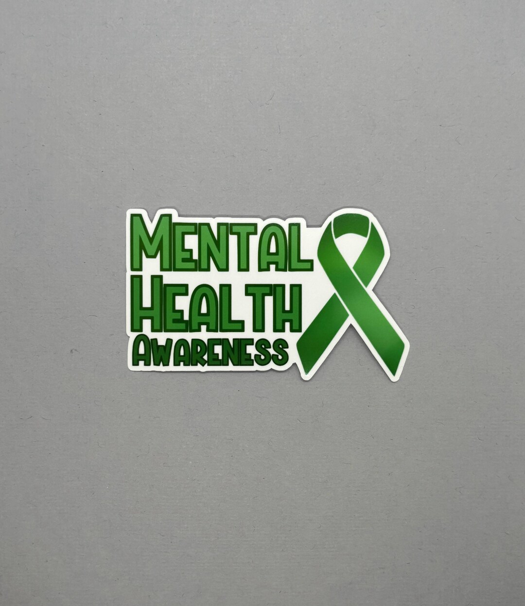 Mental Health Awareness With Ribbon Sticker or Magnet | Water Resistant ...