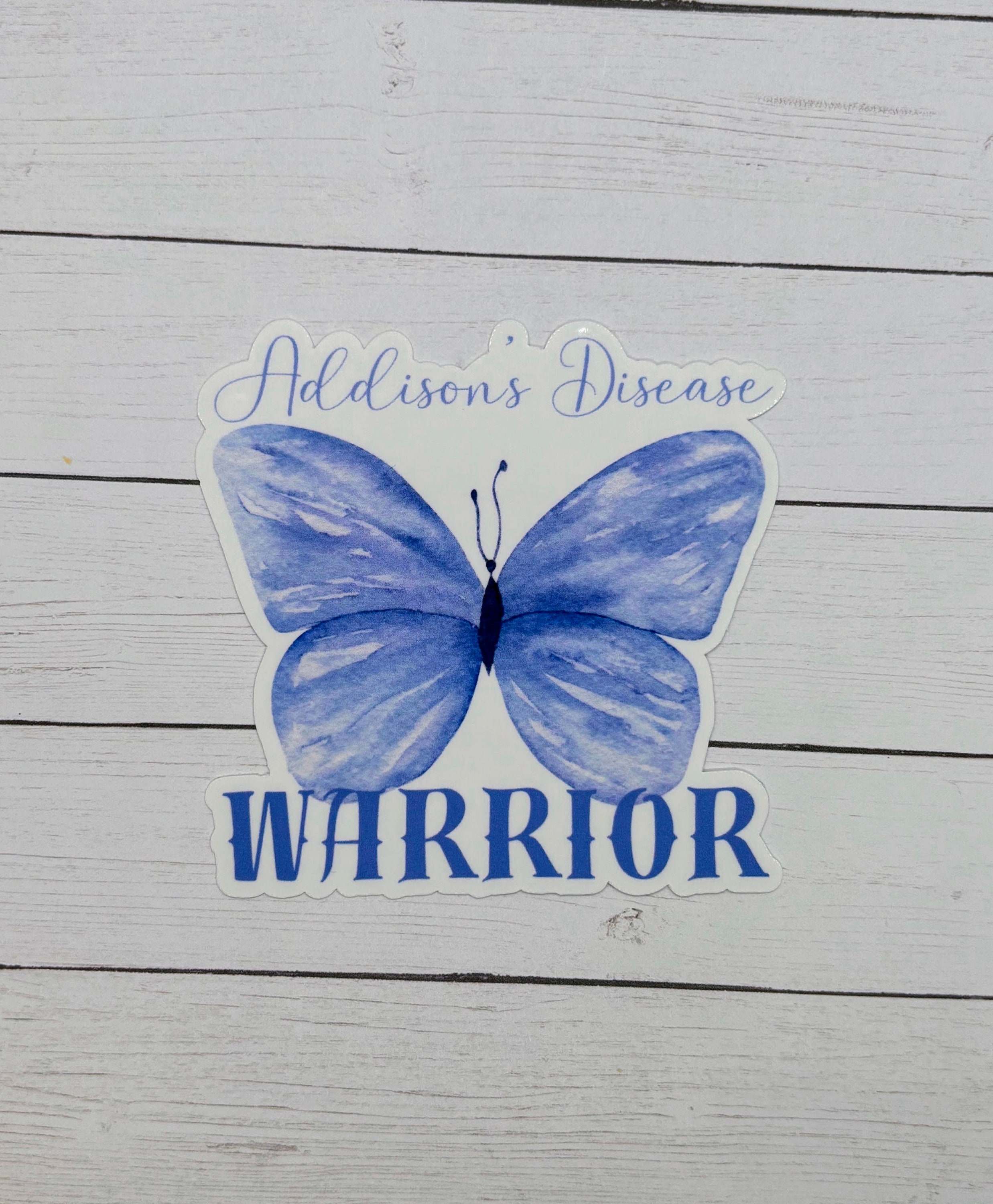 Addison Sticker Svg Addison's Disease Warrior Butterfly Sticker Addison's Disease Sticker ...