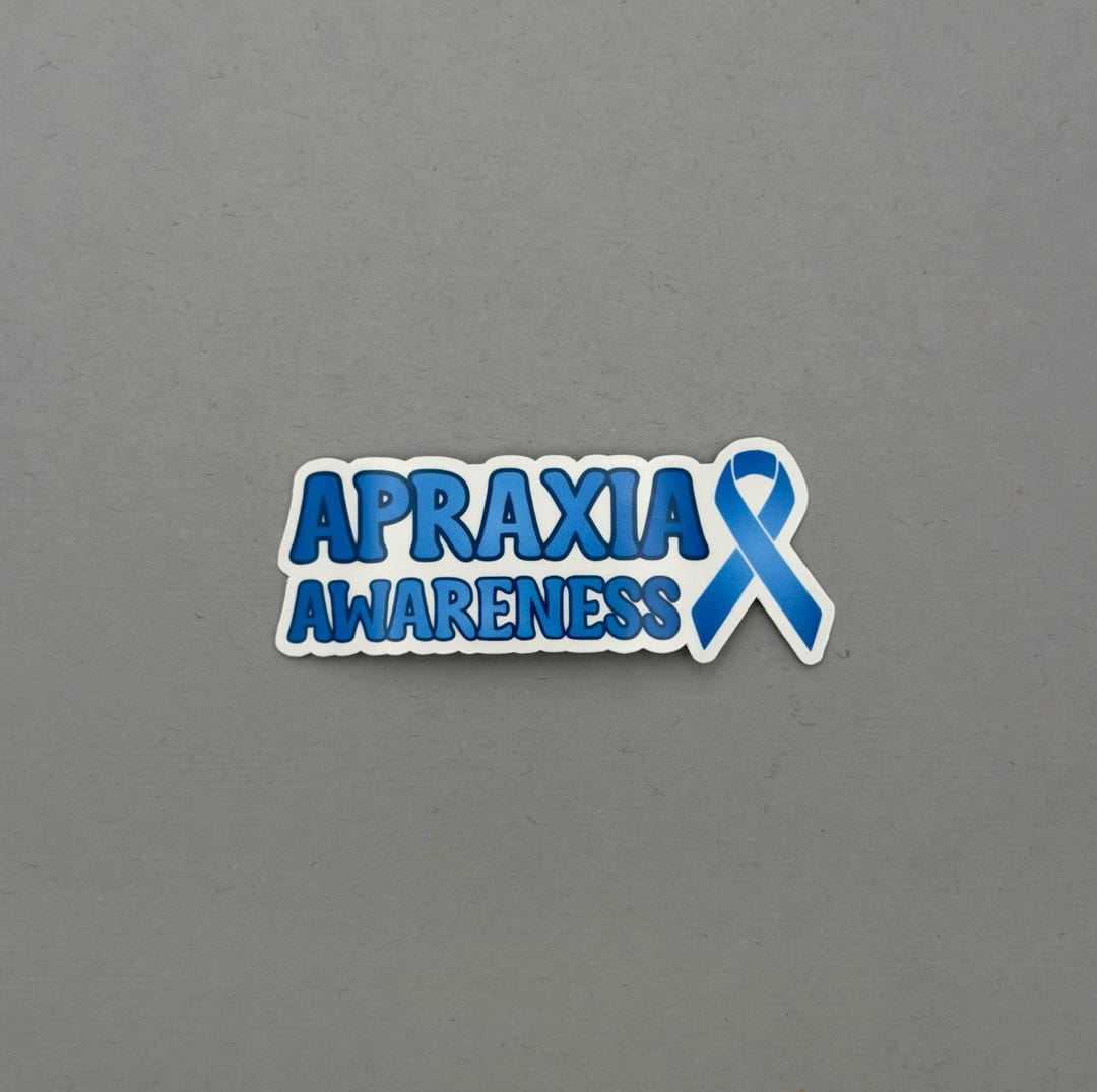 Apraxia Awareness With Ribbon Sticker or Magnet | Water Resistant ...