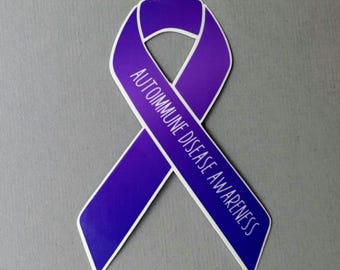 Autoimmune Disease Awareness Ribbon Sticker | Autoimmune Disease Sticker | Autoimmune Disease Awareness | Water Resistant Sticker