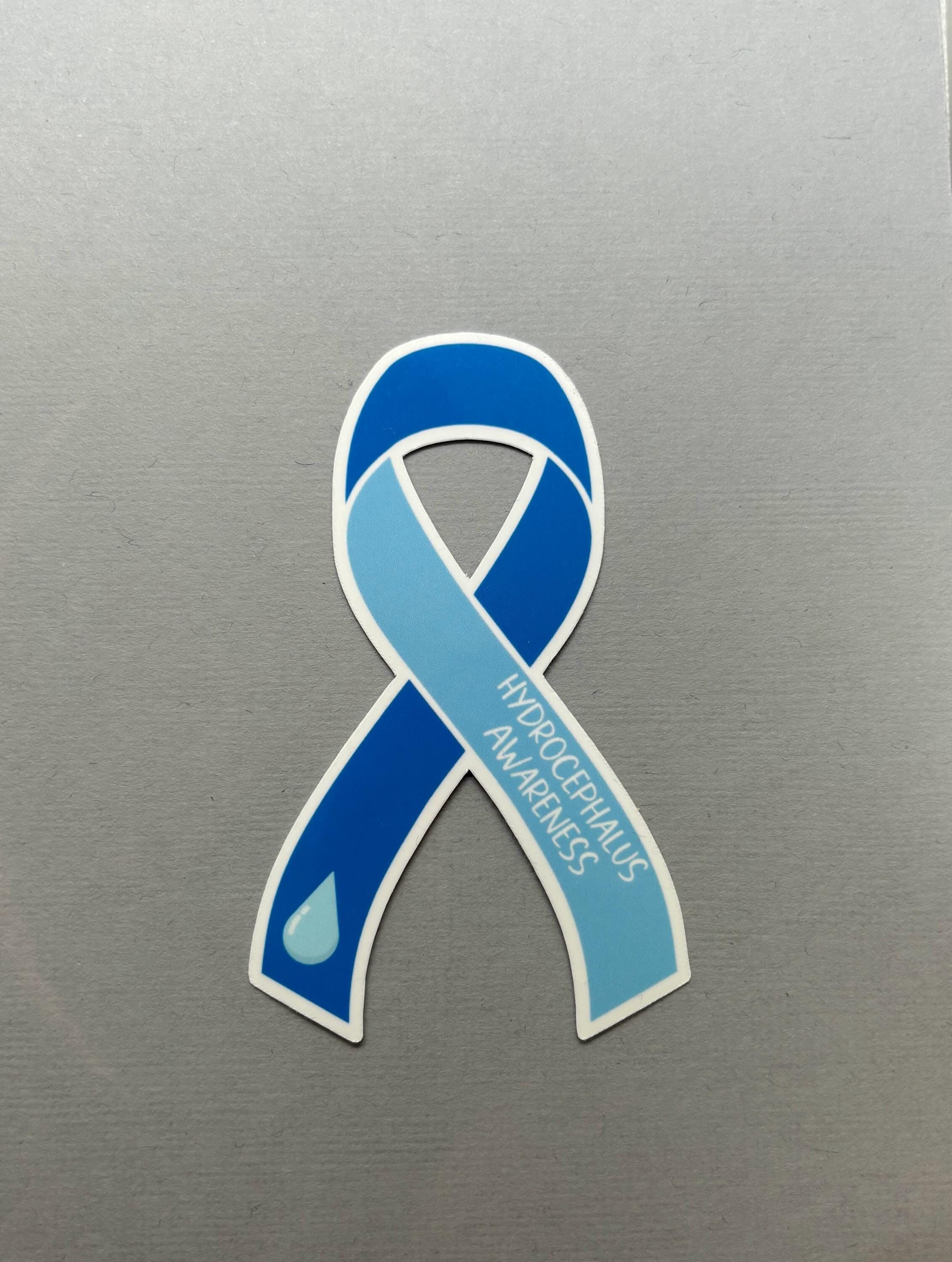 Kdf Sticker Hydrocephalus Awareness Ribbon Sticker | Hydrocephalus Sticker ...