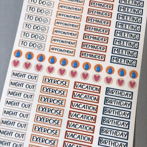 Planner Stickers | Neutral Color | 86 stickers | Customization | Calendar Stickers | Personalized Planner Stickers | Custom Planner Stickers