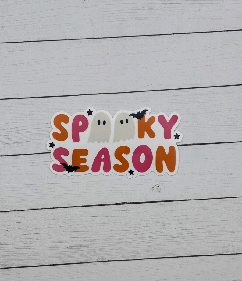 Spooky Season Ghost Sticker | Fall Sticker | Halloween Sticker | Spooky ...