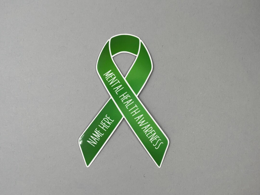 Mental Health Awareness Custom Ribbon Sticker or Magnet | Water ...