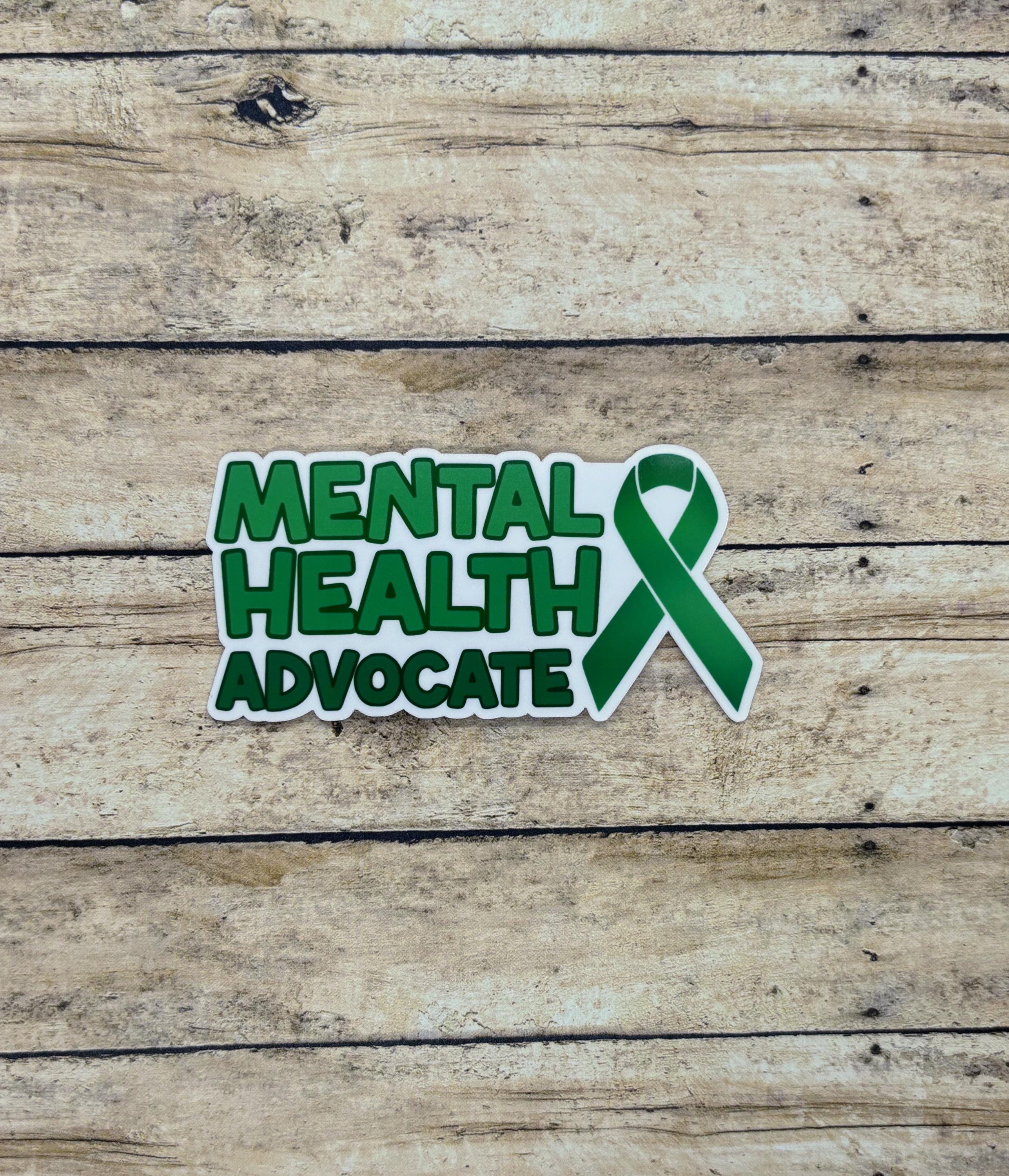 Mental Health Advocate With Ribbon Sticker | Mental Health Awareness ...