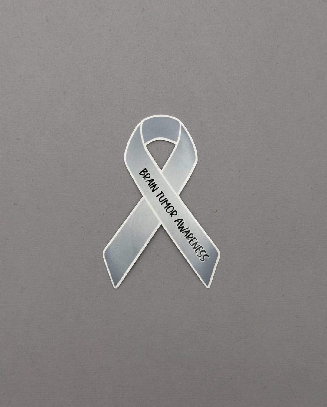 Brain Print Ribbon Brain Tumor Awareness Ribbon Sticker or Magnet | Water Resistant ...