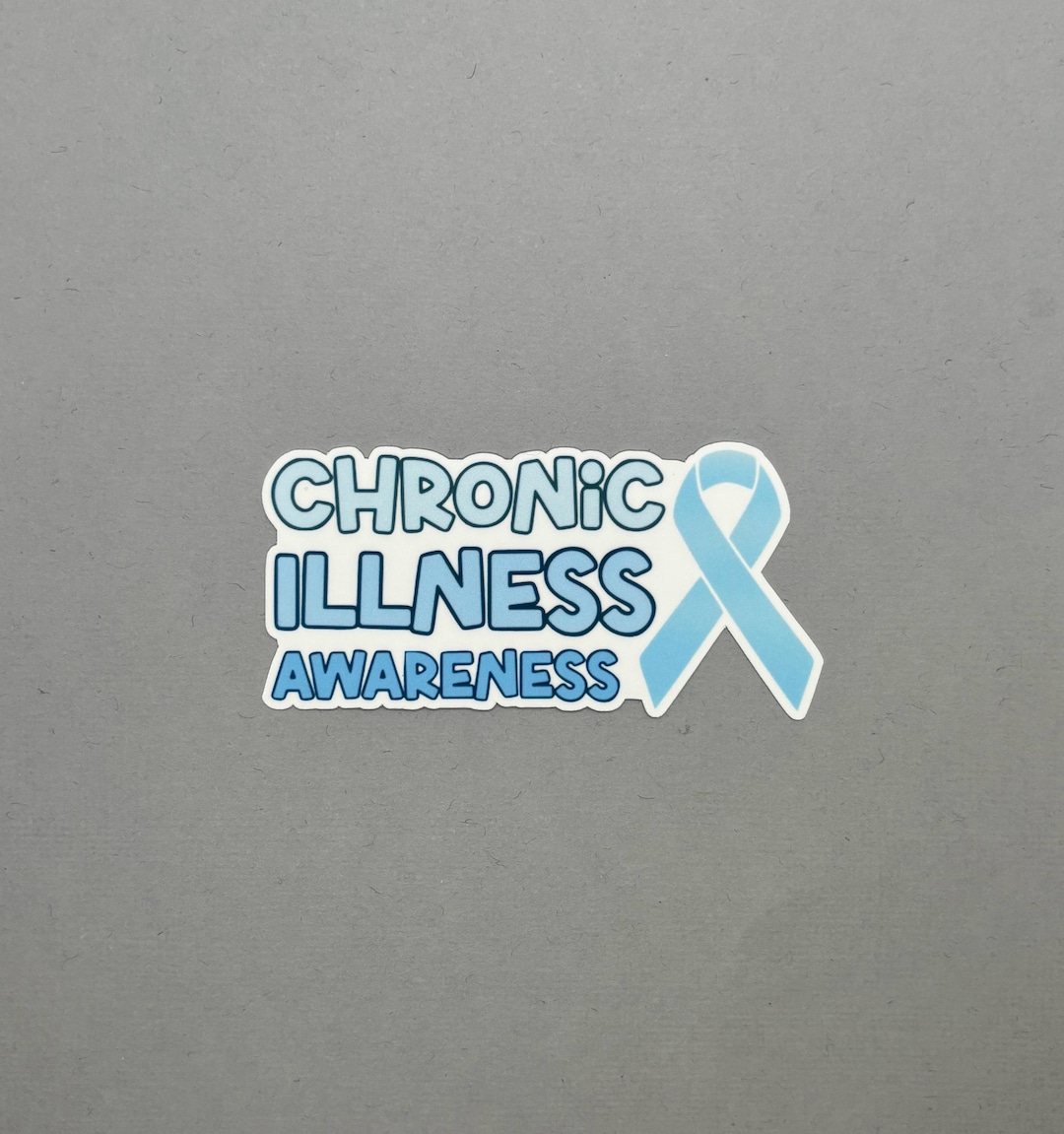 Chronic Illness Awareness With Ribbon Sticker | Chronic Illness ...